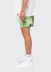 Paisley Mesh Shorts // Cactus Green