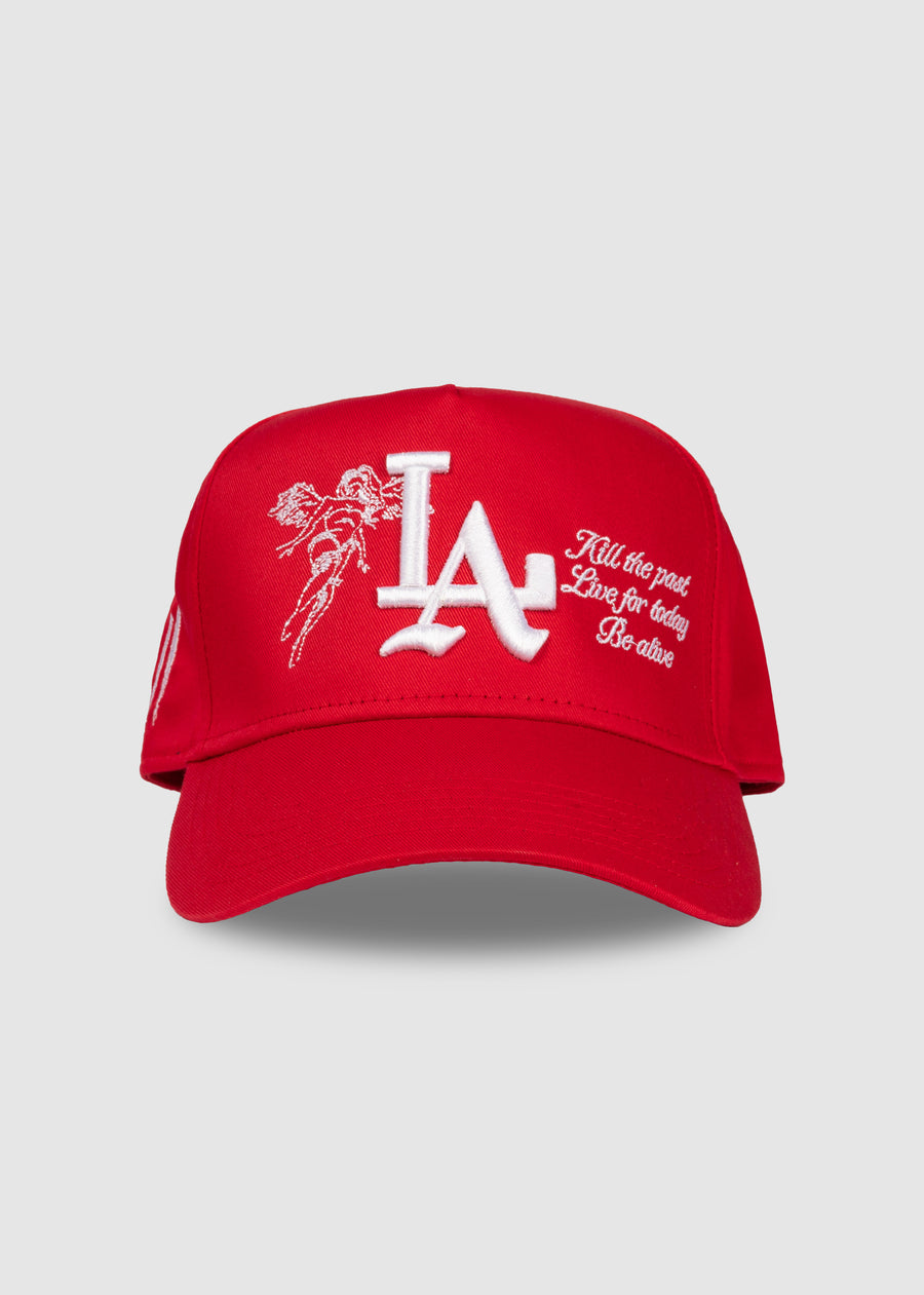 Lotus A-Frame Snapback // Red