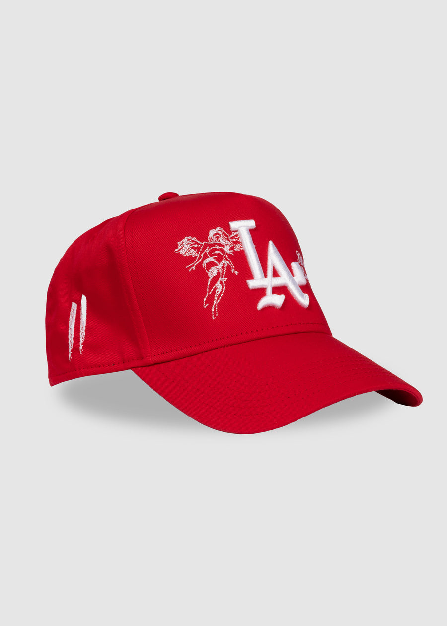 Lotus A-Frame Snapback // Red
