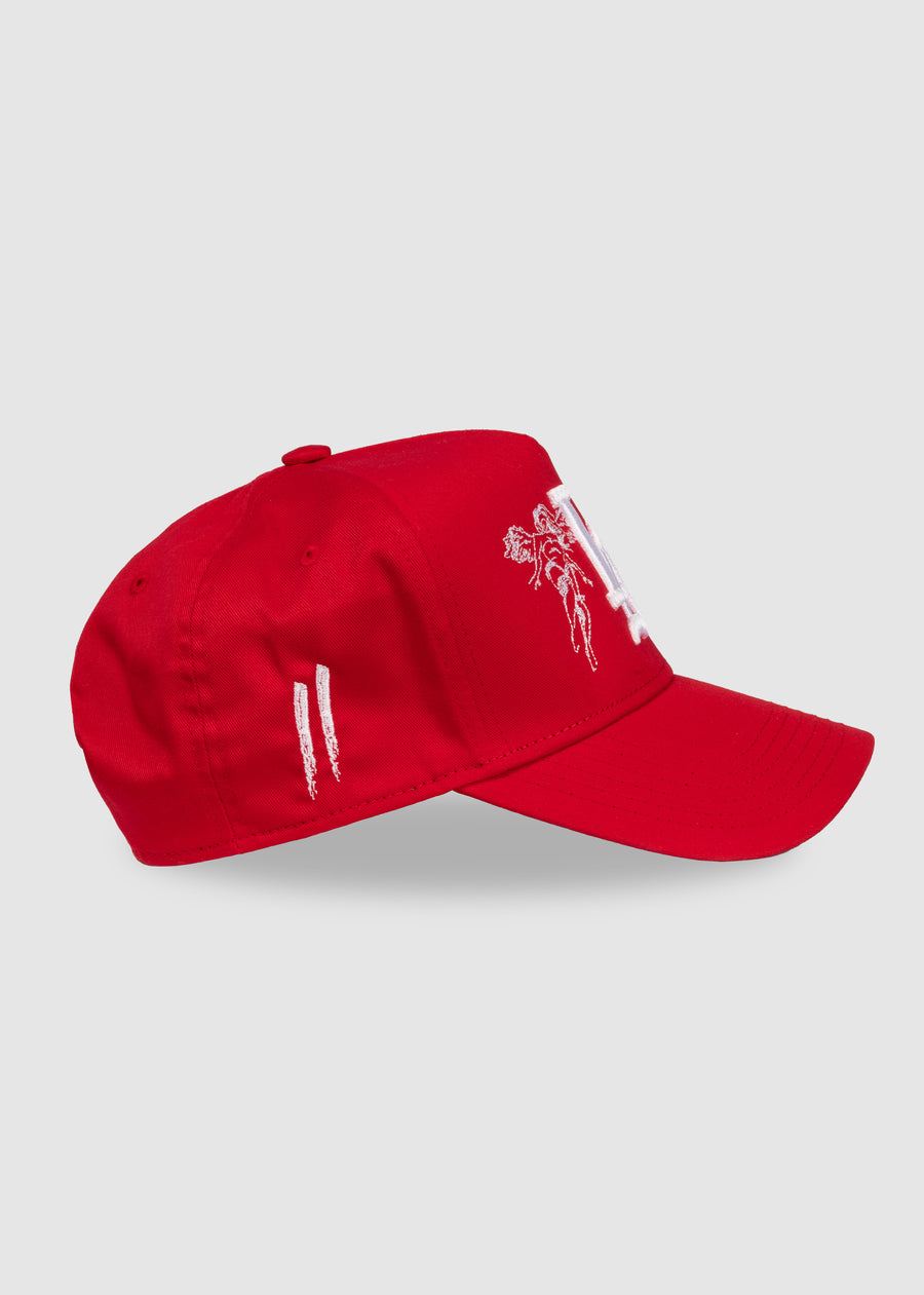 Lotus A-Frame Snapback // Red