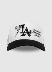 Lotus A-Frame Snapback // White