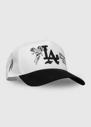 Lotus A-Frame Snapback // White
