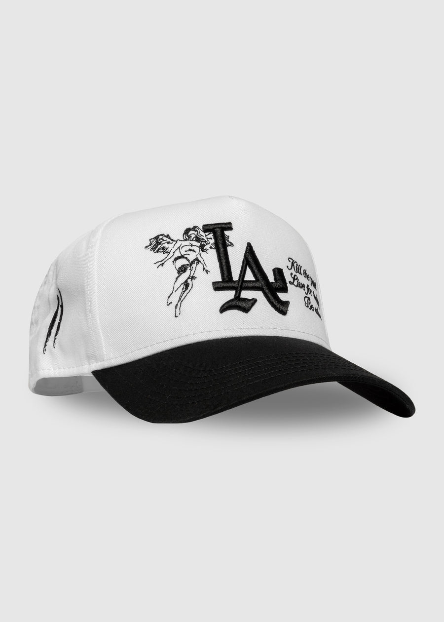 Lotus A-Frame Snapback // White