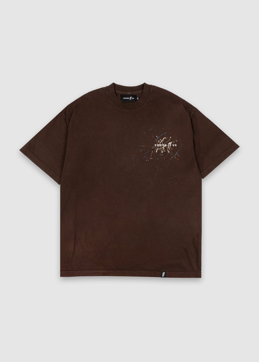 Paint Splatter Tee // Chocolate