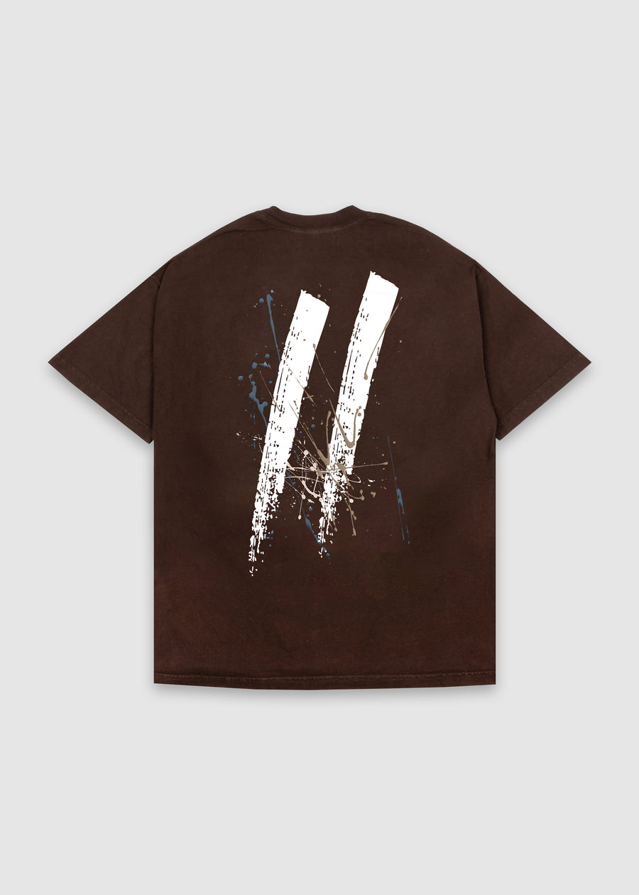 Paint Splatter Tee // Chocolate
