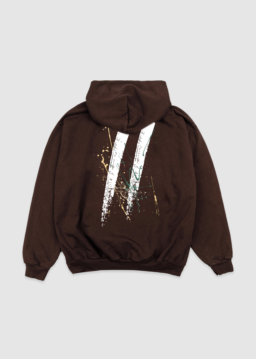 Paint Splatter Hoodie // Chocolate