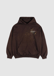 Paint Splatter Hoodie // Chocolate