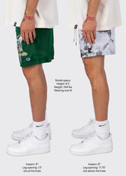 Paisley Mesh Shorts // Cactus Green