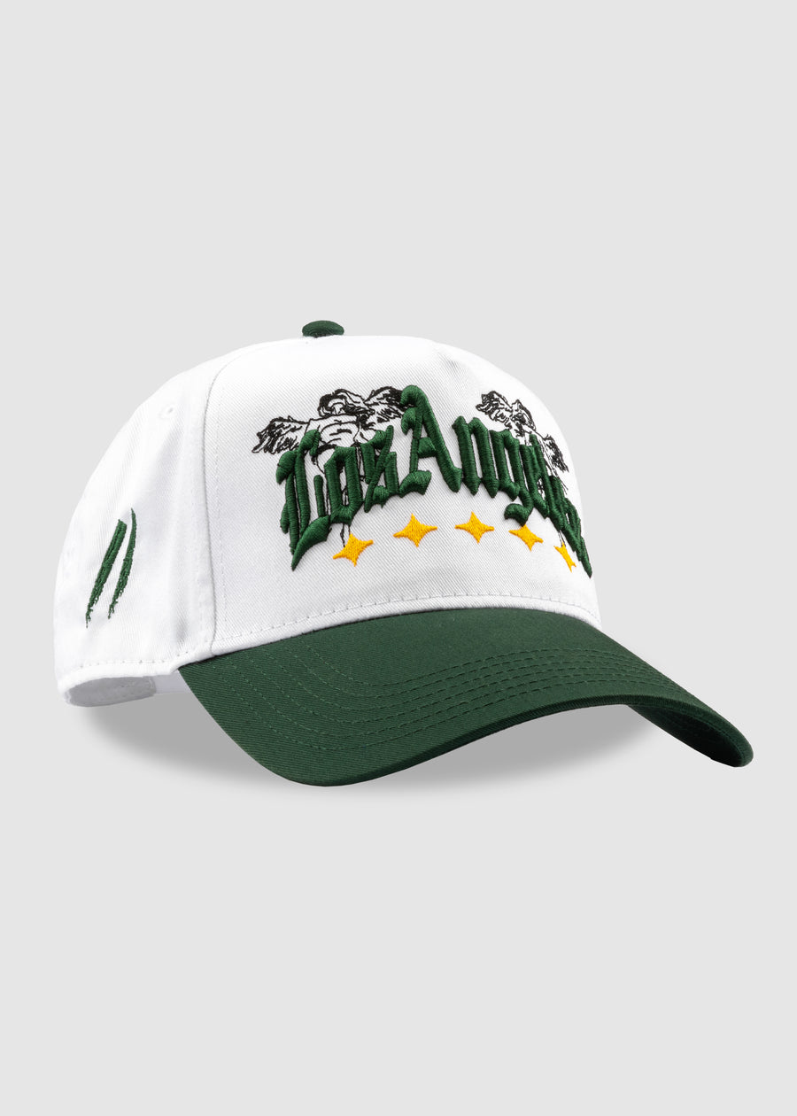 O.E. Since '96 A-Frame Snapback // White & Green