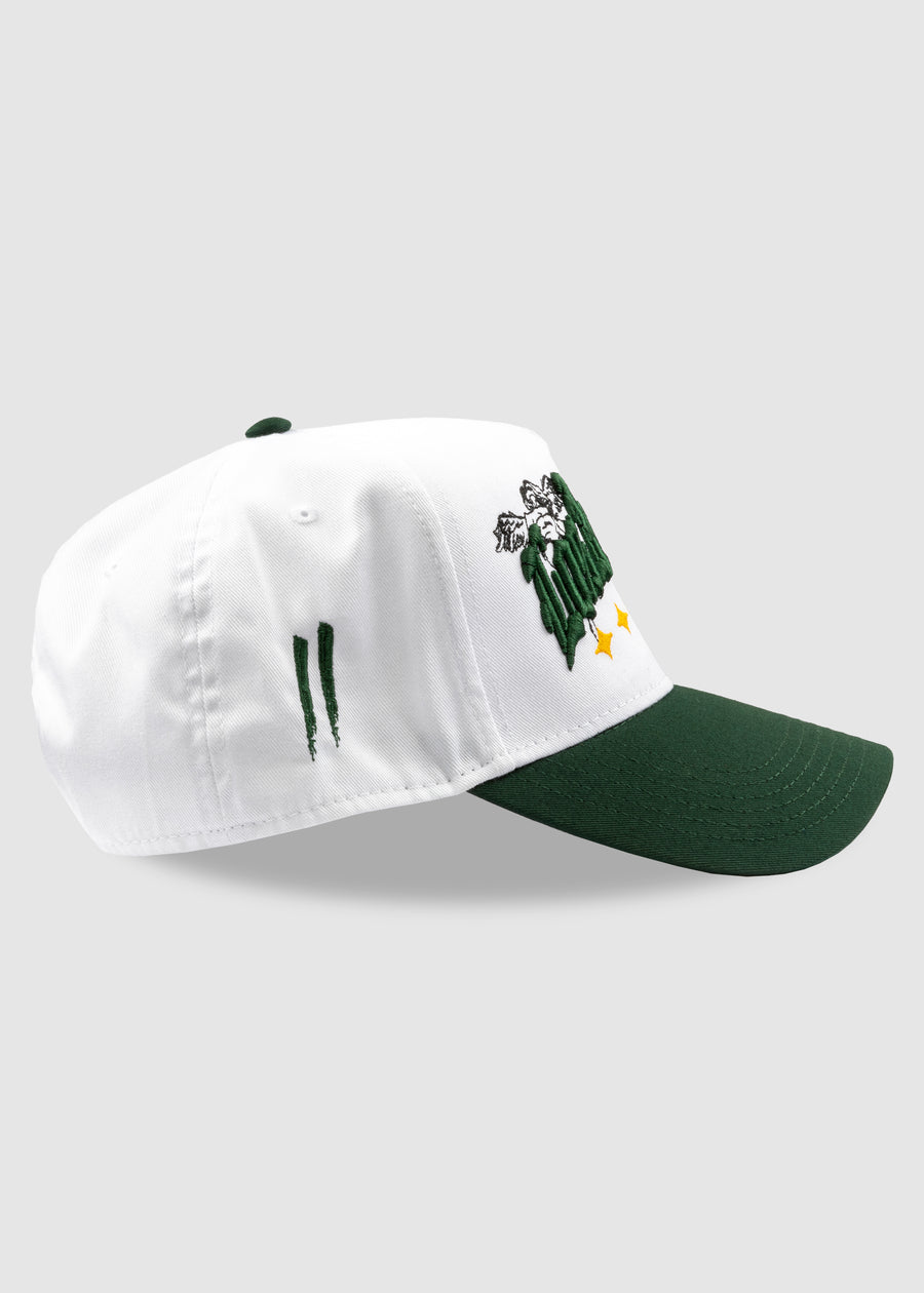 O.E. Since '96 A-Frame Snapback // White & Green