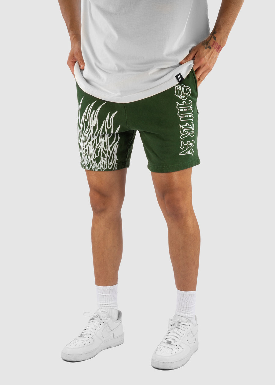 OE Embers Jersey Shorts  // Forrest Green